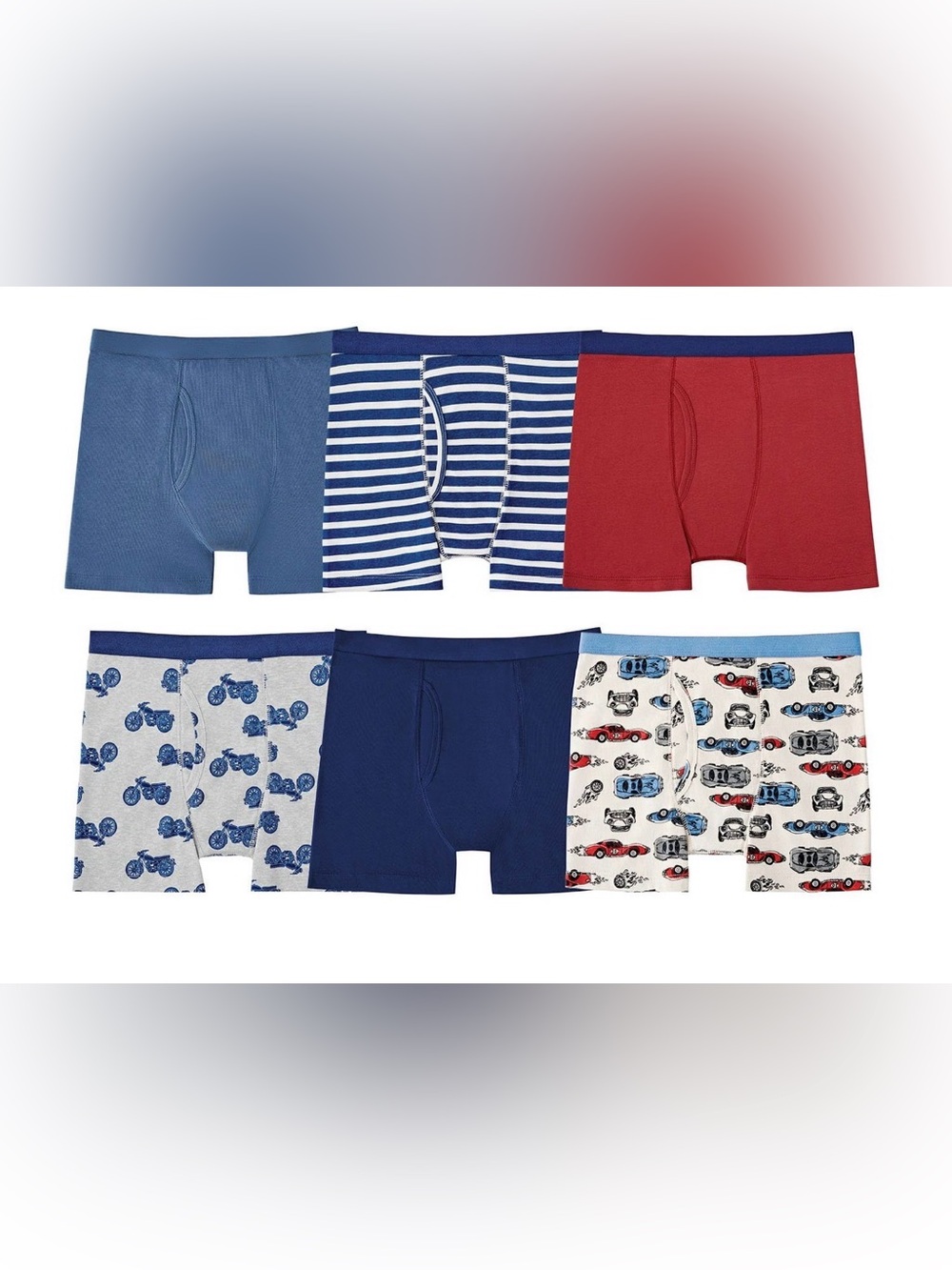 NWT 12pairs Member's Mark Boys 6-Pack Organic Cotton Boxer Brief